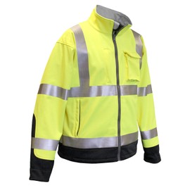 Radians SJ31-3ZGS-XL Class 3 Hi Viz Tri Laminate Soft Shell Jacket, Green, Extra Large