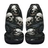 Rucaresri Horror Skeleton Print Car Front Seat Covers, Breathable Easy