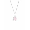 Elli Necklace Women Pendant Basic Elegant Round with Rose Quartz