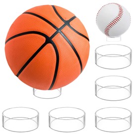 INHEMING Pack of 5 Acrylic Ball Holder Ball Holder Acrylic Stand Ball Display Holder Stand Transparent for Basketball Football Volleyball