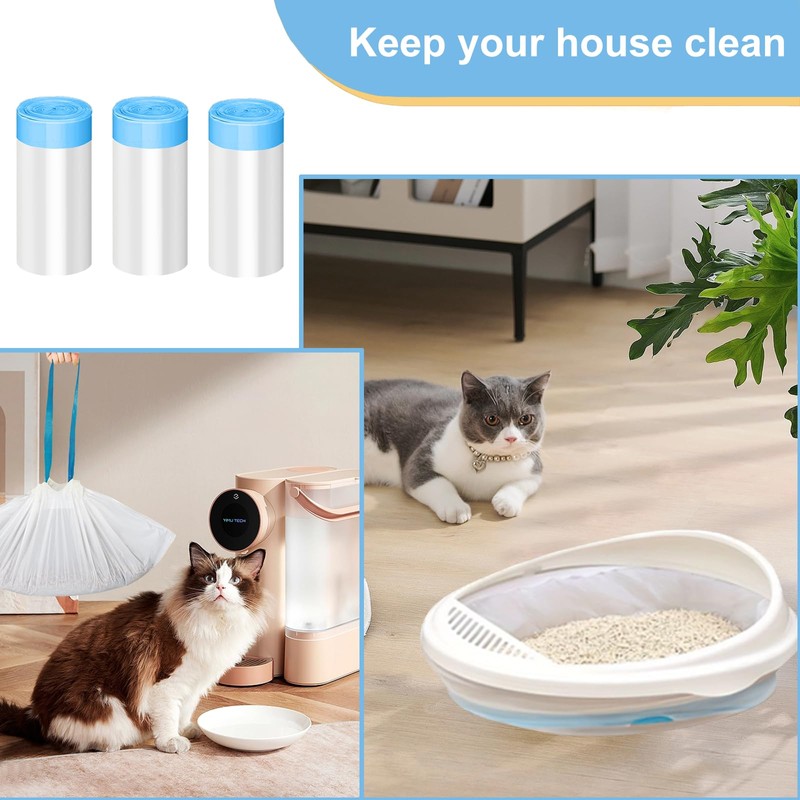 UptVin 30 PCS Large Cat Litter Tray Liners, Cat Litter