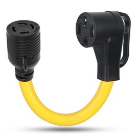 NEMA L14-30R to 14-50R RV Generator Adapter, ZDHQLHJ 4 Prong 30 Amp L14-30 Twist Locking Generator Female to 50 Amp 14-50 Female Receptacle, for RV Trailer Camper Generator EV Level 2 Charging