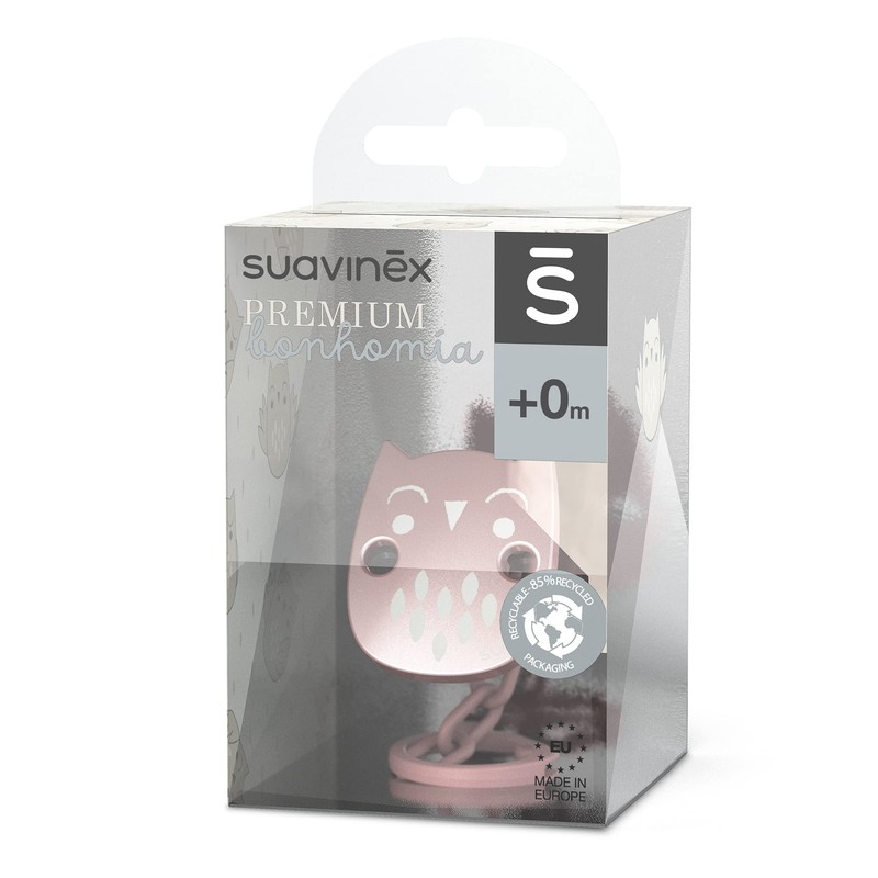 Suavinex, Dummy Chain Dummy Strap for Babies +0 Months Silver