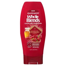 Garnier, Whole Blends Conditioner with Color Care fl. oz., Argan Oil & Cranberry Extracts, Argan Oil/Cranberry, 12.5 Fl Oz