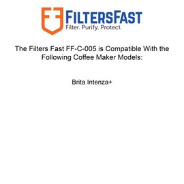 FiltersFast FF-C-005 Compatible Replacement for Brita Intenza+ Coffee Filter, Coffee Maker Machine Water Filter Commercial Cartridge, 3-Pack