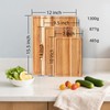Cokka Praca Teak Cutting Board Set with Stand | 3
