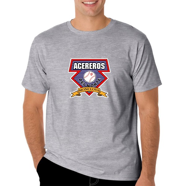 Baseball Acereros de Monclova T-Shirt for Men's Color Gray (2X-Large)