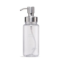 Future Stories Tritan Pump Dispenser 400 ml Stainless Steel - Refill for Hair Shampoo - Stainless Steel Pump Head, Drip-Proof