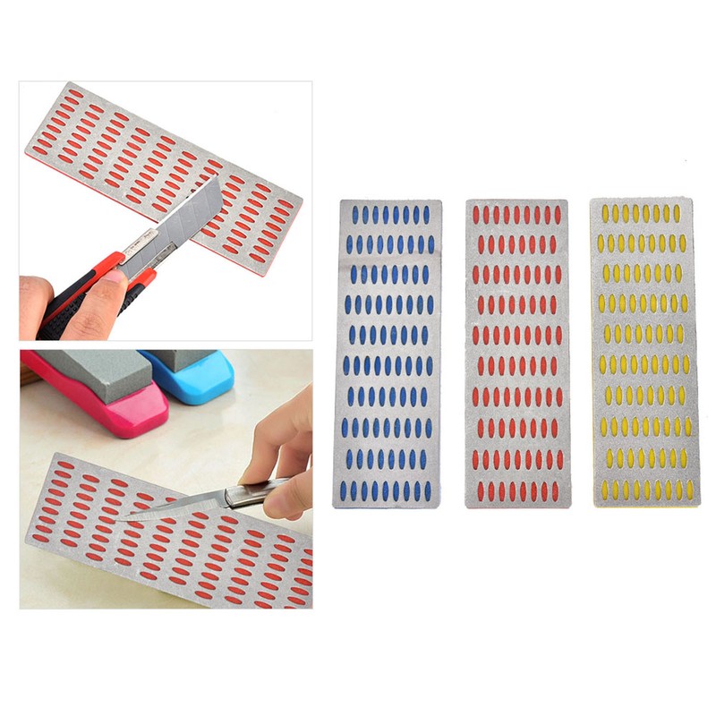 3PCS Diamond Sharpening Stones Whetstone Sharpening Tool Coarse/Medium/Fine Grinding