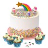 Baked With Love Unicorn And Rainbow Cupcake Decorations, Edible Sugar