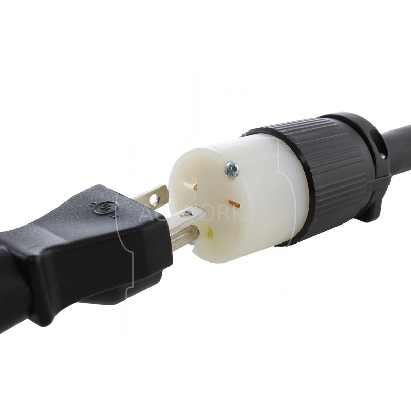 AC WORKS Industral Adapter L15-20P 3-Phase 20A 250V 4-Prong Plug