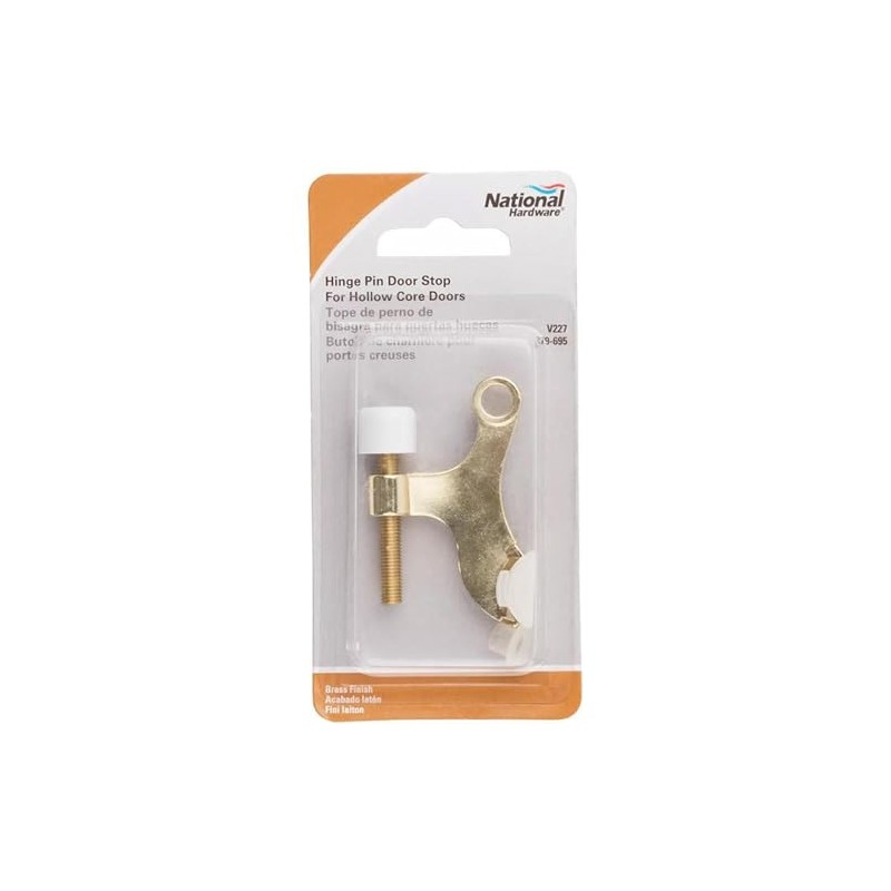 National Hardware N279-695 V227 Hinge Pin Door Stop in Brass