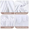 gogoparti White Tutu Table Skirts for Rectangle Tables 9ft Draped