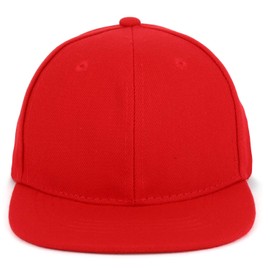 Trendy Apparel Shop gorra plana para niños pequeños, Rojo, Talla única
