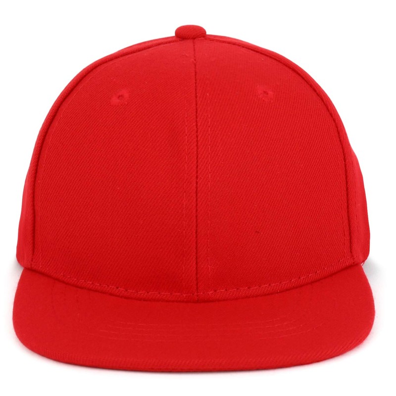 Trendy Apparel Shop gorra plana para niños pequeños, Rojo, Talla