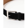 Beams Plus Men's Suede Leather Belt, Black