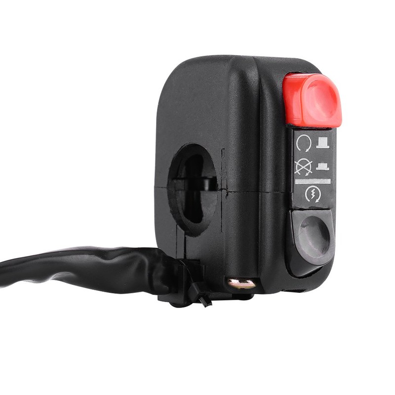 Keenso Handlebar Control Switch Handlebar Mount ON/OFF Control Switch Motorcycle