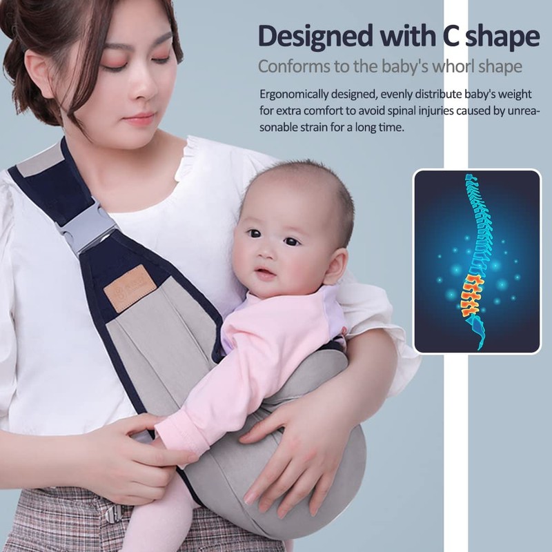 HINATAA Breathable Baby Sling Adjustable Baby Carrier, Baby Carrier Swaddle,