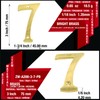 ZW Hardware A200 3 Inch Bright Brass House Number 7