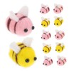 COHEALI 24Pcs Wool Felt Bee Ornaments Adorable Yellow Decorations for