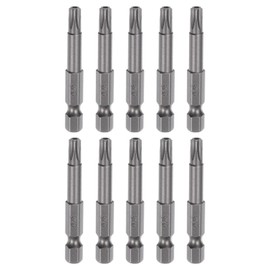 HARFINGTON 10pcs TS27 Star 5 Point Screwdriver Bit 1/4" Hex Shank 2" Length Magnetic Security Torx Head Screw Driver Power Tool