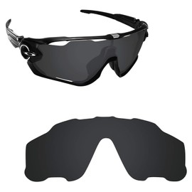 Alphax Stealth Black Polarized Replacement Lenses Fit for Oakley Jaw-breaker OO9290