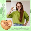 Otuuz Wooden Heart Worry Stone Four-Leaf Clover Insulation Gift Wooden