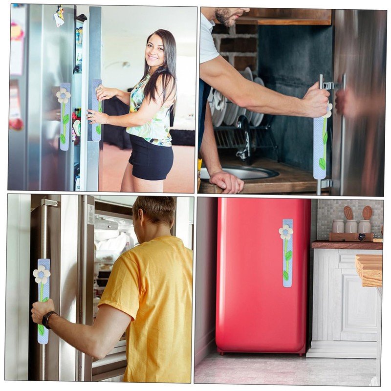 Tofficu 4pcs Kitchen Refrigerator Handle Covers Fridge Door Handle Cover
