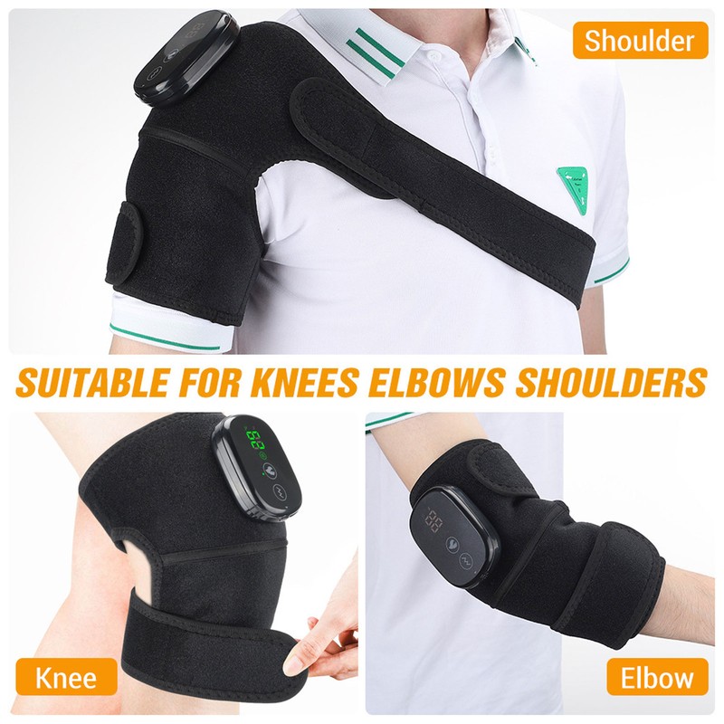 2 in 1 Heated Knee Shoulder Massager Brace Electric Heating