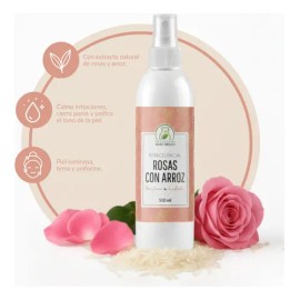 Tónico Facial Rosas Con Arroz Piel Iluminada Y Suave 500 Ml Sensible Día/noche