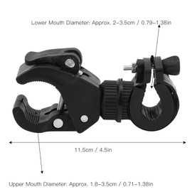 Bicycle Flashlight Mount,360 Degree Rotating Bike Light Mount,Universal Torch Clip for 18mm to 35mm Mountain Bike and Bicycle LED Light Mount,Camera,GPS (4pcs)