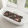 SHUCHING Black Bath Mat for Tub Non Slip-40x16 Inch, Wildflower