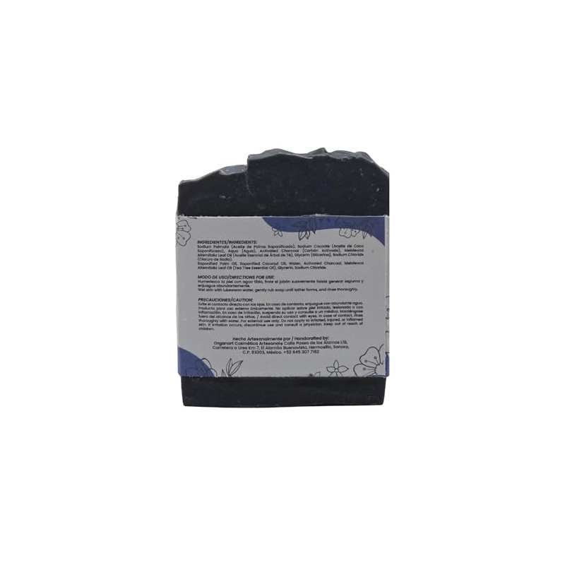 Organart Jabón Facial Natural de Carbón Activado | Árbol de