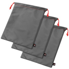 Pack of 3 Universal Water Proof Headphone Protection Pouch Bag 11 x 9.25" in Metallic Gray Color