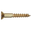 Hillman 2737 12 X 2-Inch Brass Flat Phillips Wood Screw,