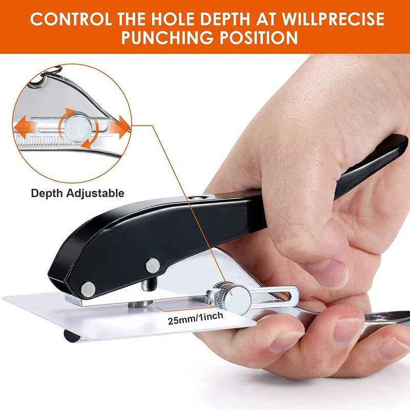Nvanvmm Hole Punch 5/16 Inch-8mm Single Hole Hole Punch, Heavy