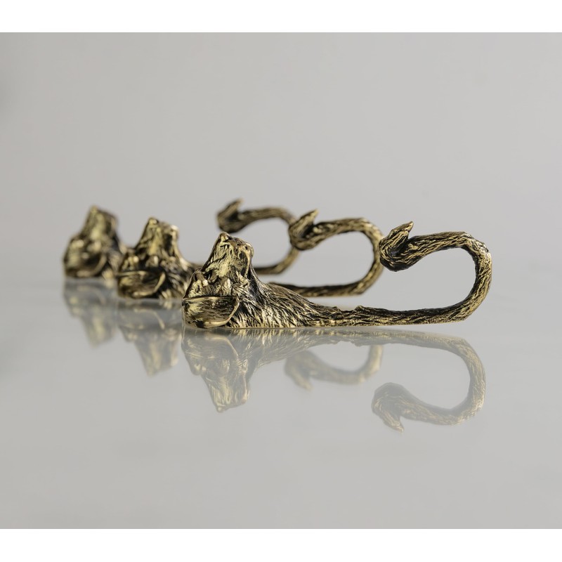 TUTURA LUTSS Labrador Dog Brass Wall Hook – Handmade Solid