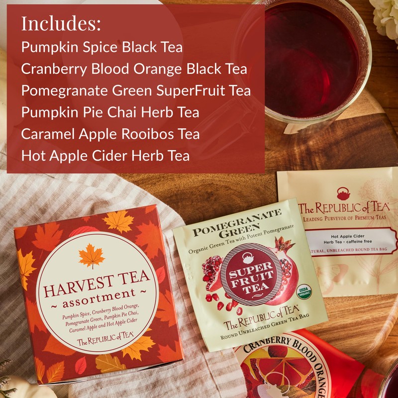 The Republic of Tea: Fall Harvest Tea Assortment Cube, 24
