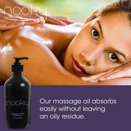 스위트 아몬드 오일이 함유된 누키 마사지 오일, 16온스 마사지용 (라벤더) Nuki Massage Oil with Sweet Almond Oil, 16 oz for Massage (Lavender) [Coconut]