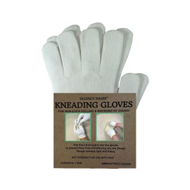 Regency Wraps Kneading Gloves for Non-Stick Dough Rolling and No-Mess Dough Handling, White, One Size