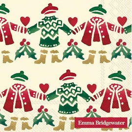 IHR Ideal Home Range - Servilletas desechables de 3 capas de papel para fiesta, 5 x 5 pulgadas, paseos de invierno (crema), 20 unidades