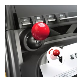 Car Starter Button Cover Ball Rocker Car Engine Start Stop Lever Automotive One-Touch Start Joystick Decorative Kit (Red)