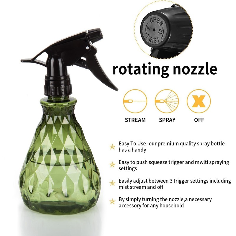 wugongshan 2 Pcs Spray Bottles, 500 ml/17 oz Empty Water
