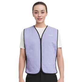 HENNCHEE Cooling Vest for Men & Women Ice Vest with 12 PCS Ice Packs, Body Cool Clothing for Hot Weather Outside Activities Purple S