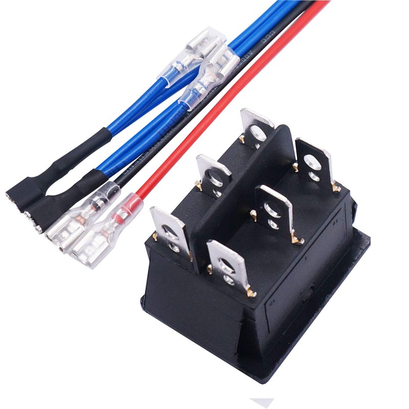 weideer 20A 12V DC Motor Polarity Reverse Rocker Switch DPDT