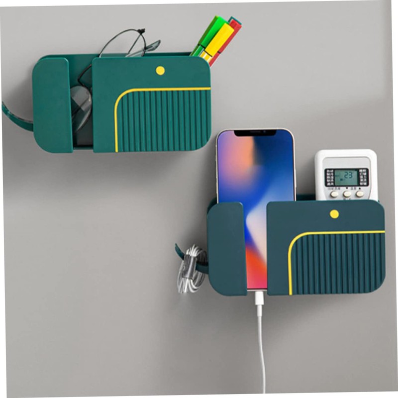 DOITOOL 2pcs Wall Phone Holder Remote Control Holder Wall Mount