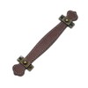 SuPVOX 2 Pcs Brown Leather Drawer Handles Vintage Suitcase Handles