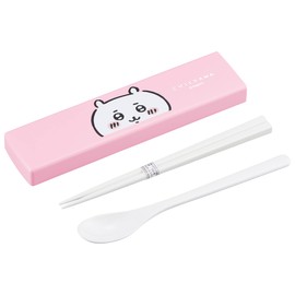 OSK CT-27 Chiikawa Lunch Box with Quote Lid Combination [Chopsticks, 7.1 inches (18 cm), Spoon, Sliding, No Crunching, Made in Japan, Dishwasher Safe, Pink