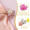 PATIKIL 20PCS Pearl Flower Buttons, Rhinestone Pearl Flower Buttons Embellishments