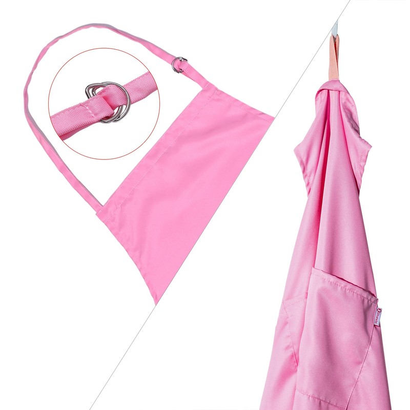 Zihuatailer Pink Aprons for Women with Pockets | Lightweight and